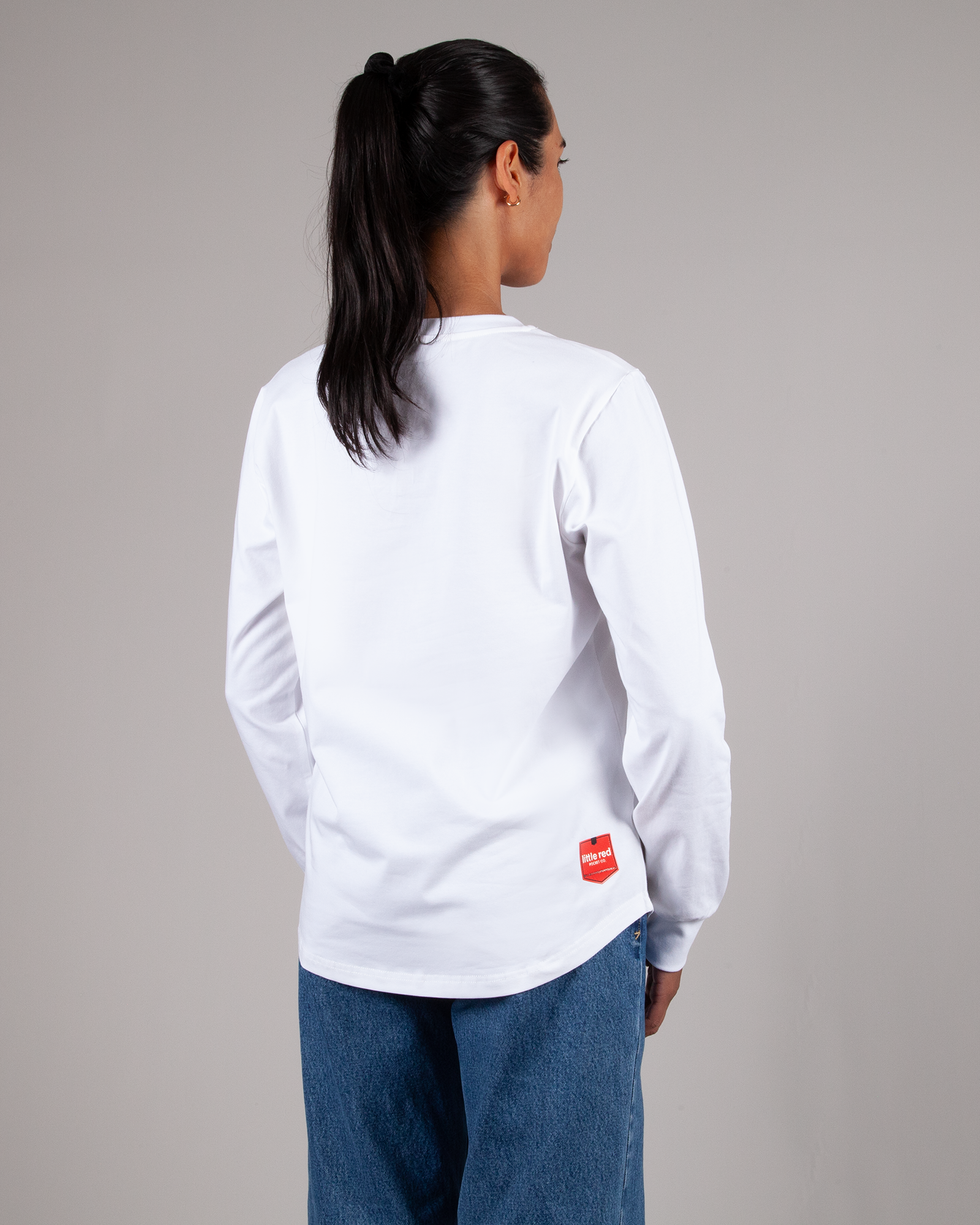 "Catch Some Clean Air" Female Long Sleeve Tee - White